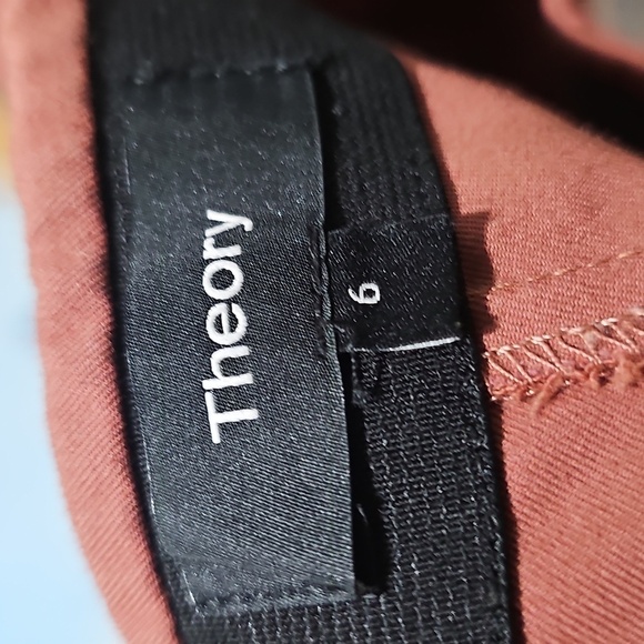 Theory Mauve Trousers Pants Size 6 - Picture 3 of 5